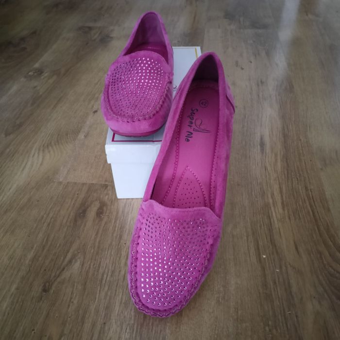 Różowe nowe mokasyny damskie rozm. 42