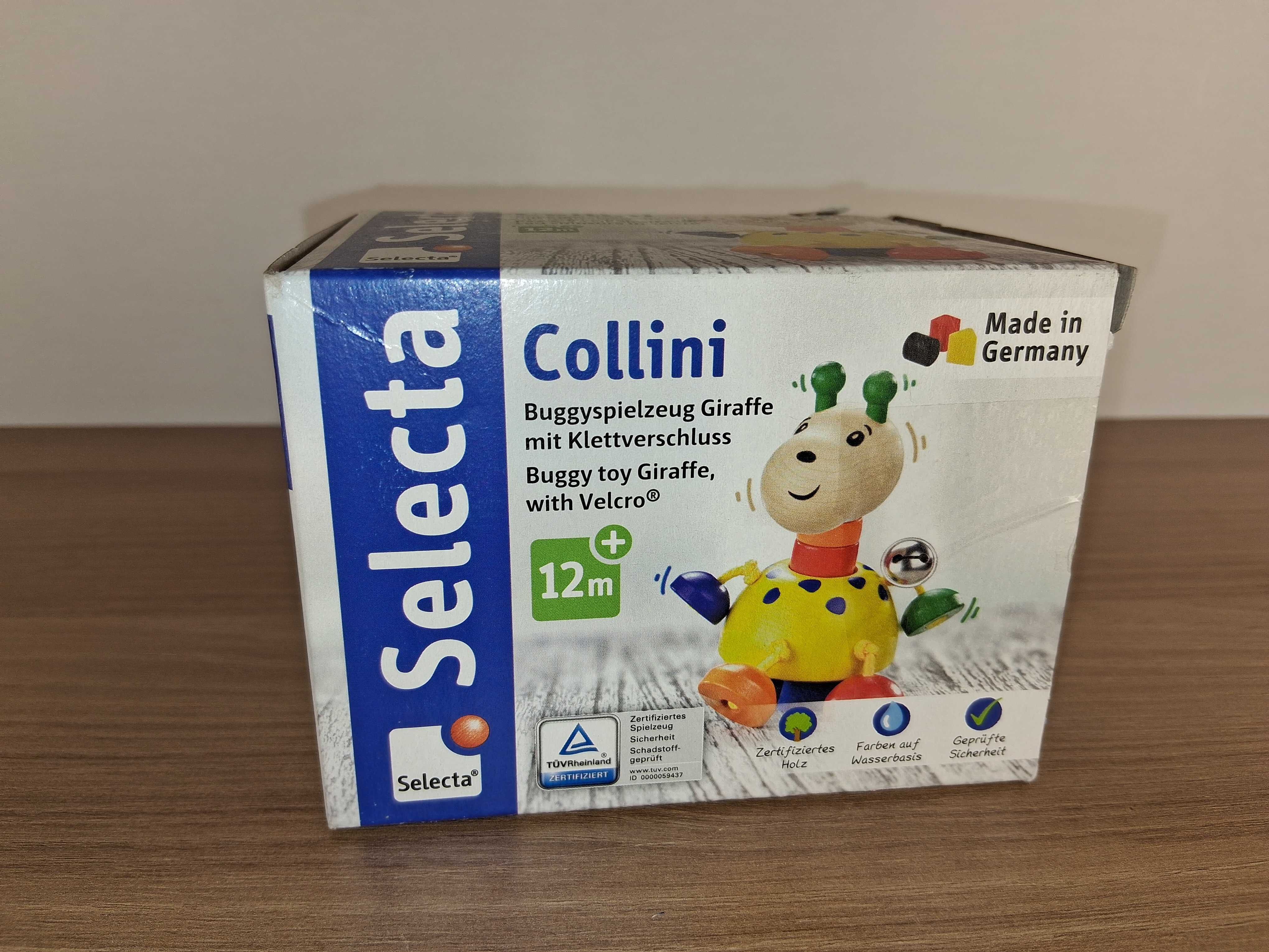 X007 Zabawka Collini Selecta Żyrafa Buggy Toy z Rzepem