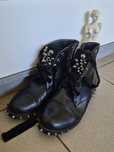 Czarne damskie workery/buty z ćwiekami | metal boots