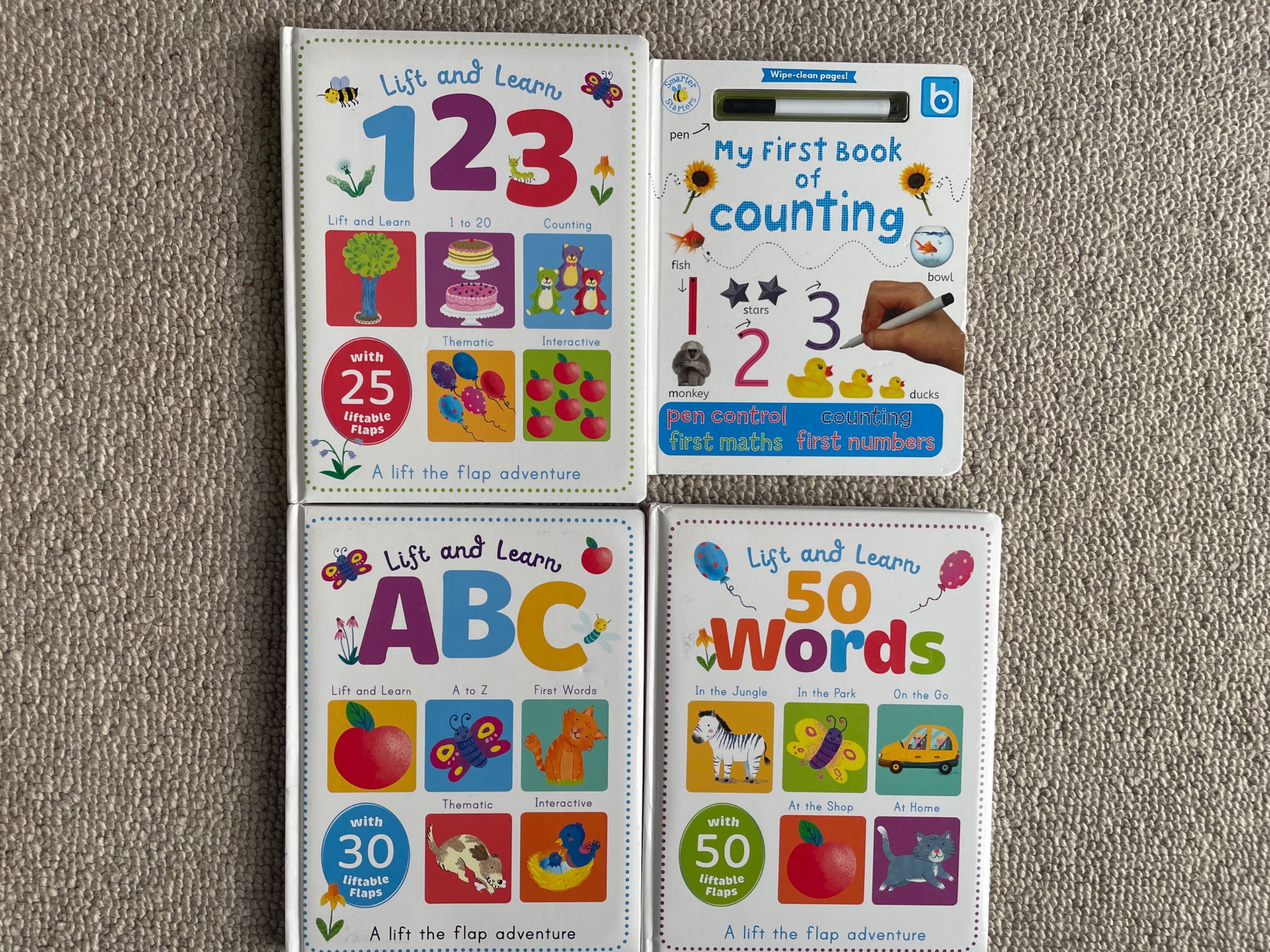 Lift and Learn counting first words ABC 50 angielski książki my book