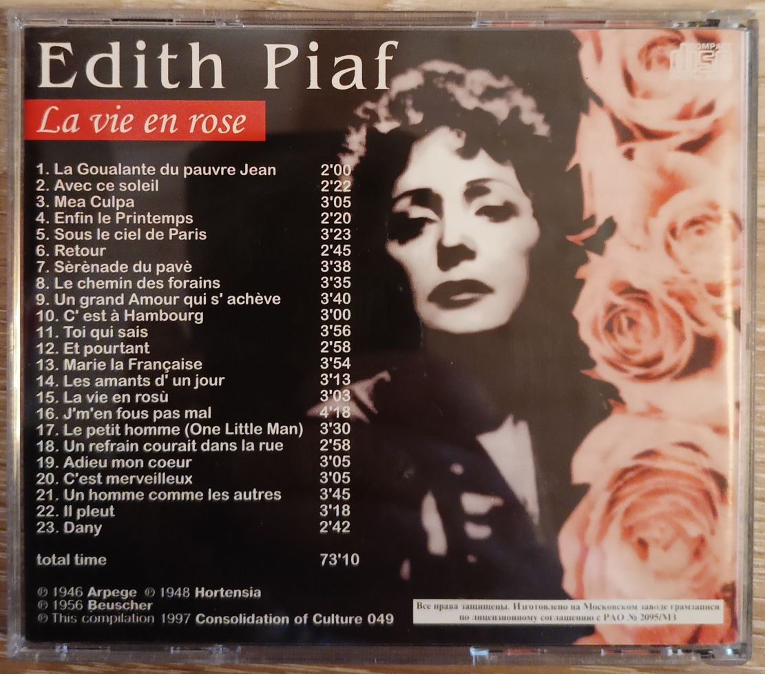 Edith Piaf La cię en rose CD