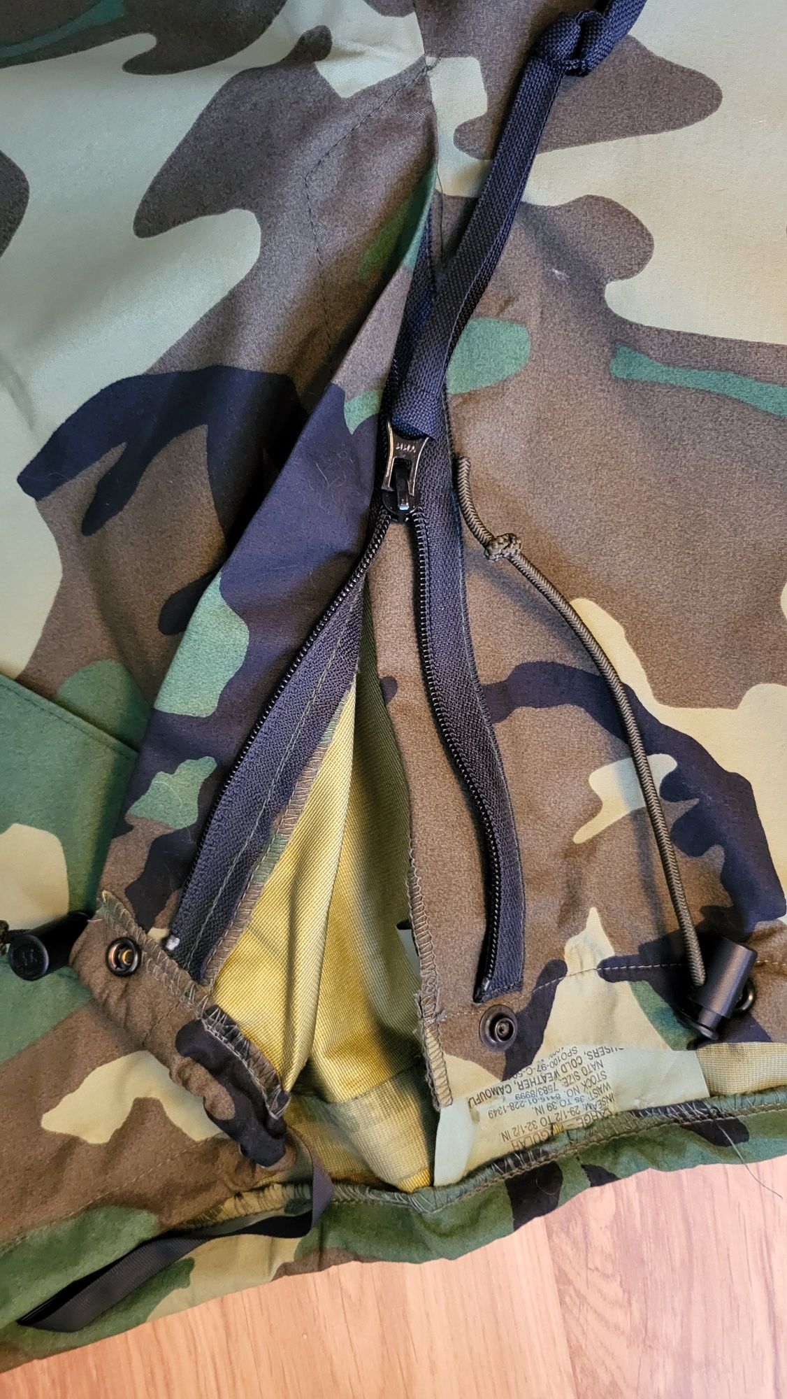 Spodnie gore tex woodland rozmiar L/R