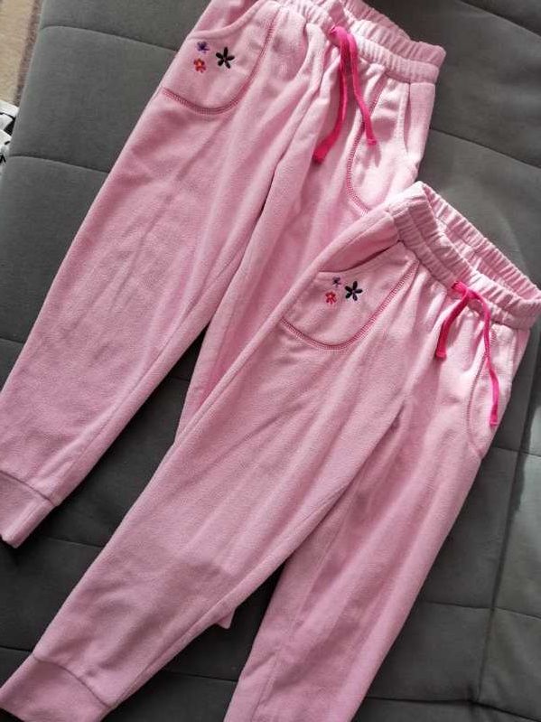 Spodnie x2 110/116 dziewczęce, dla bliźniaczek