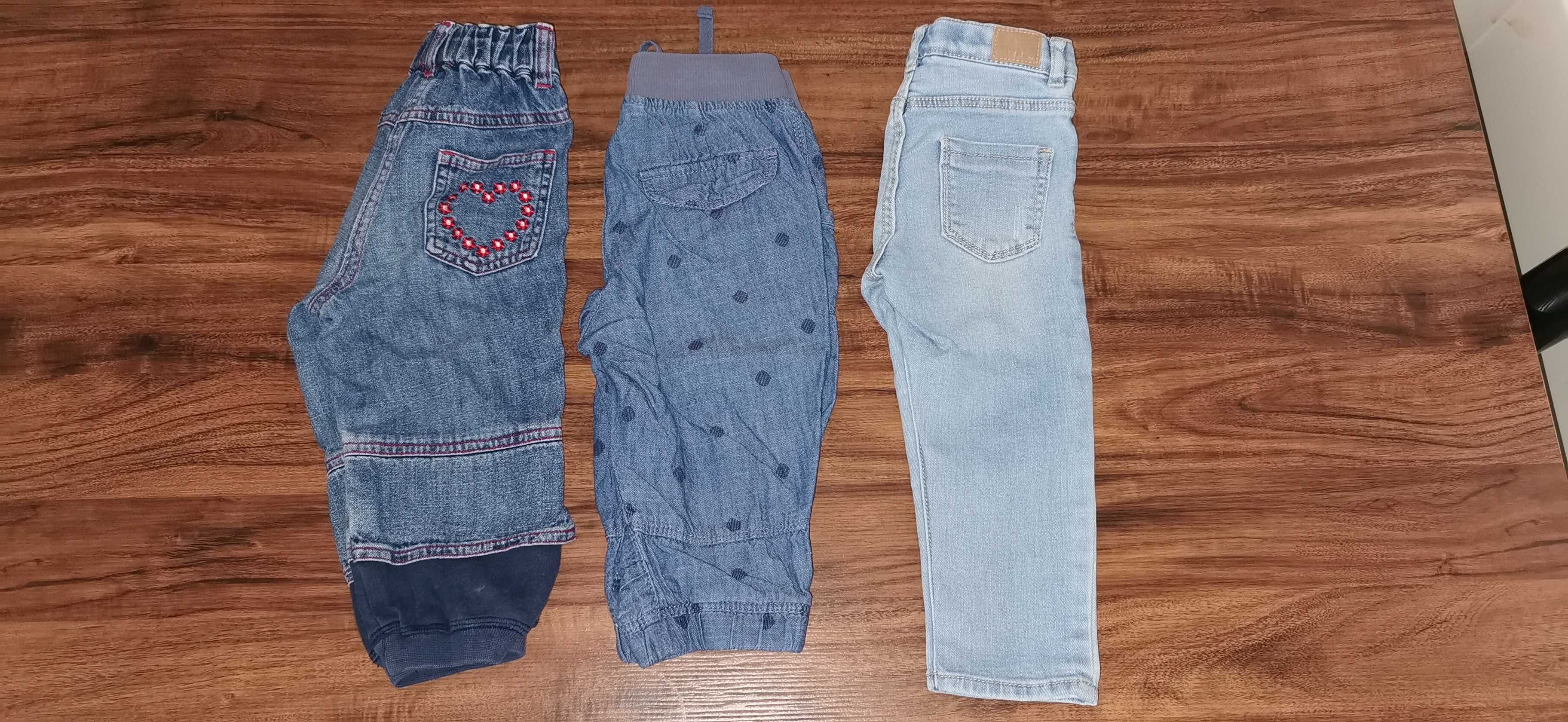 3 pary jeansów w rozmiarze 86-92, H&M, Zara