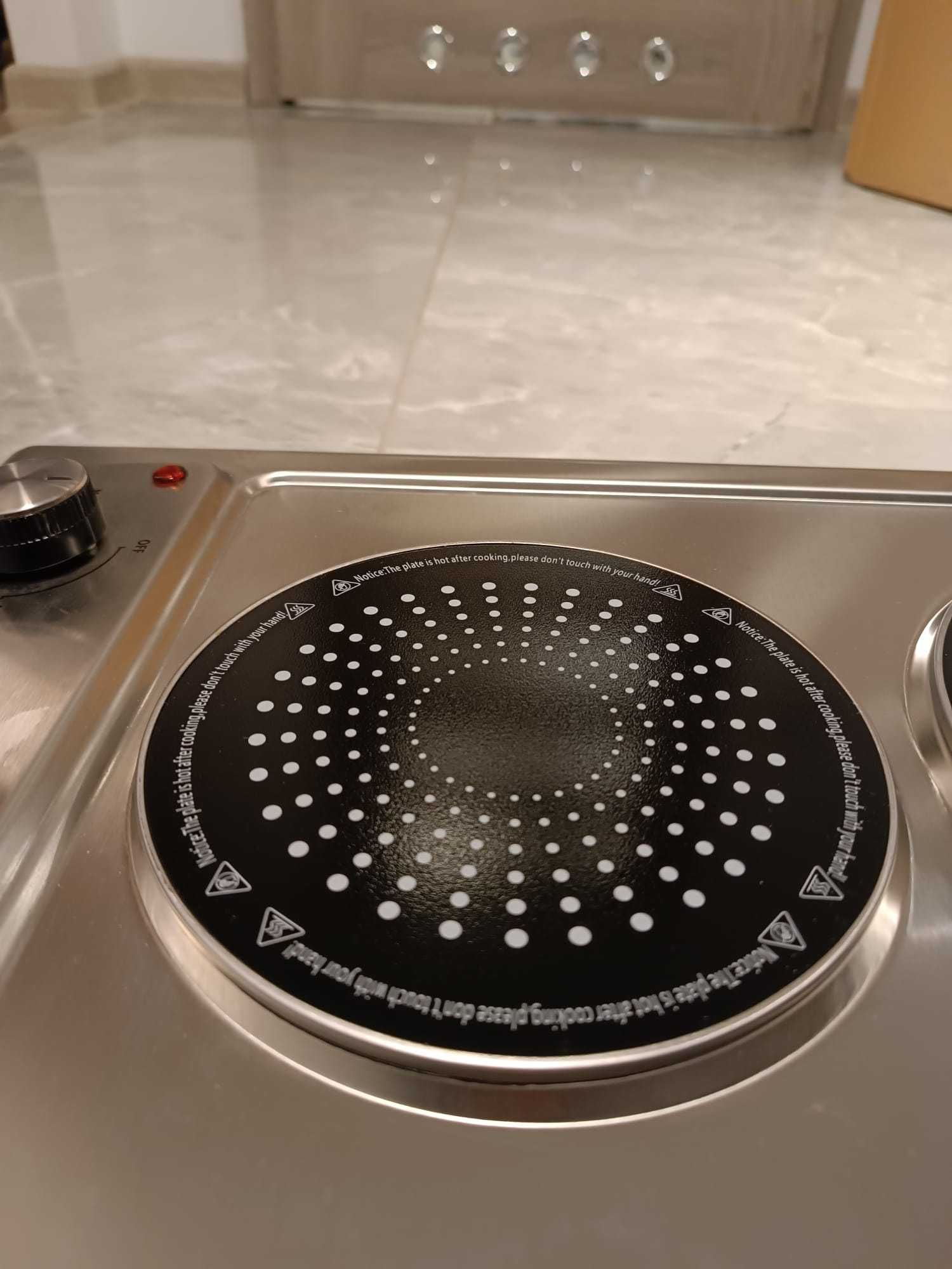 Elektryczna Płyta Ceramiczna Karinear 2 Płyty Grzewcze 2600 W Pokrętła
