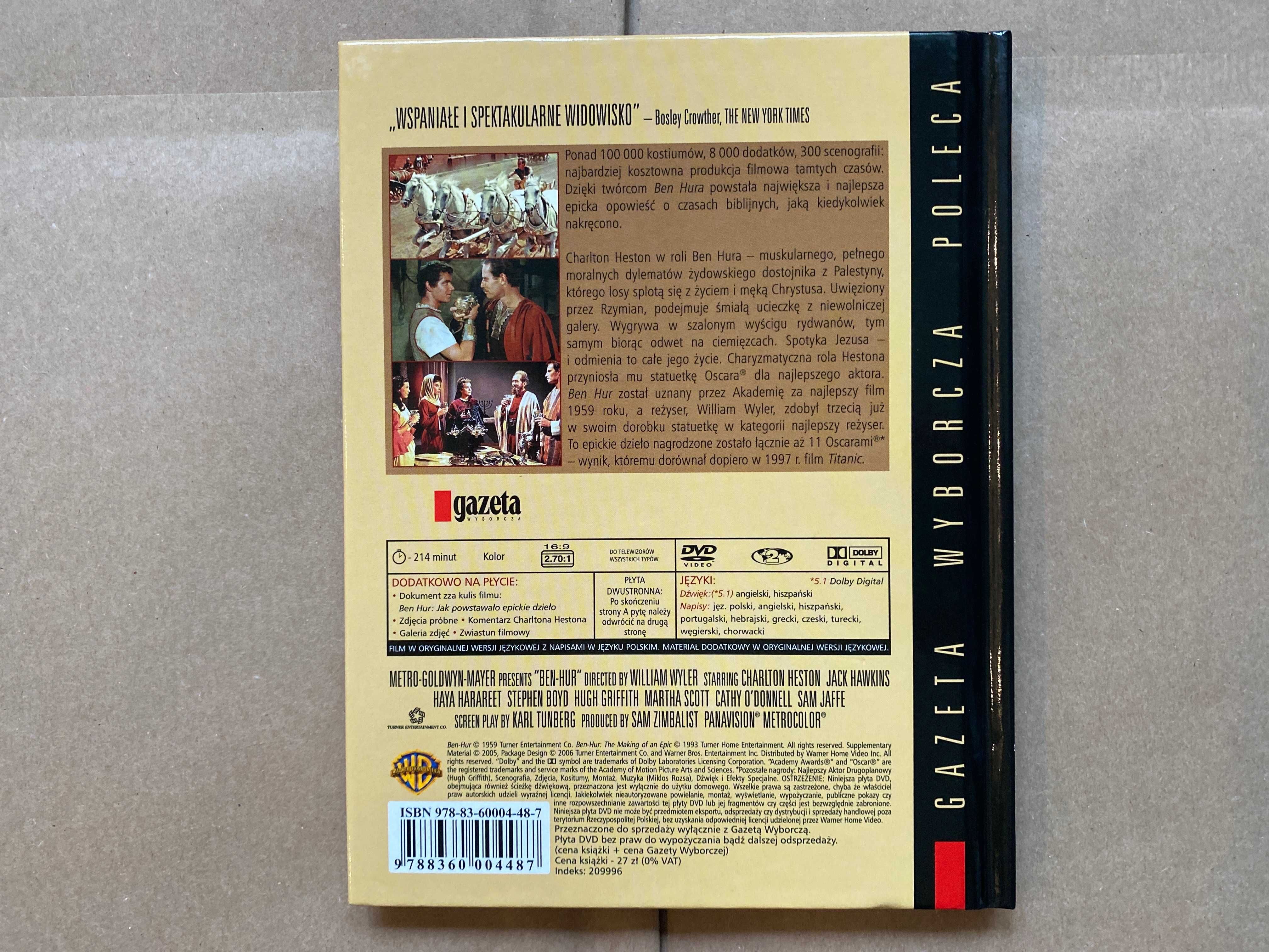 Ben Hur - film na DVD, reż. William Wyler