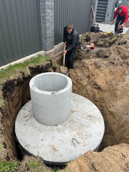 Септик під ключ, копка каналізацій, вигрібні ями, ЗБ кільця