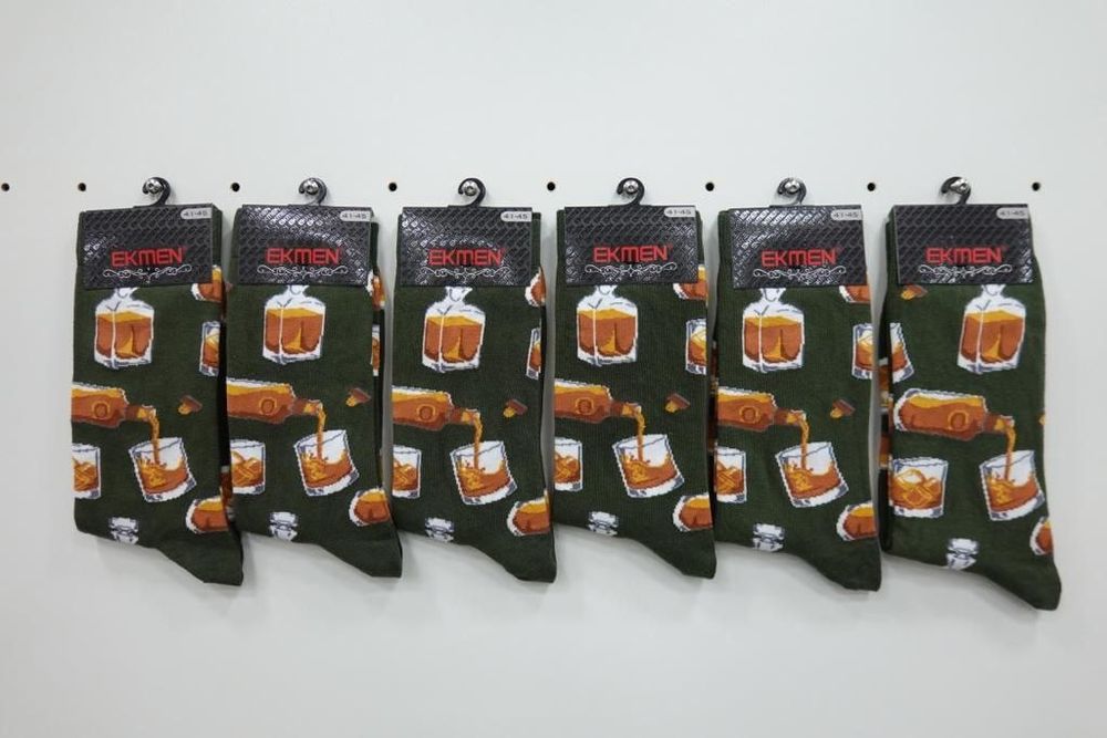 Чоловічi високi шкарпетки з принтом Ekmen