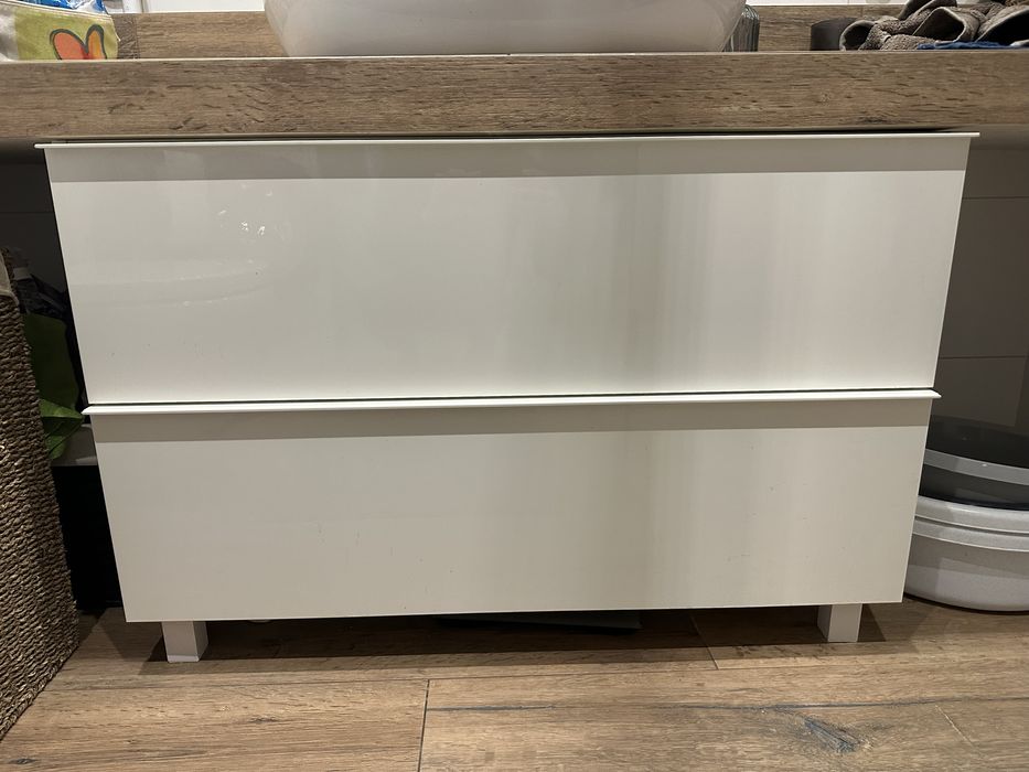 Szafka pod umywalke biały połysk Godmorgon