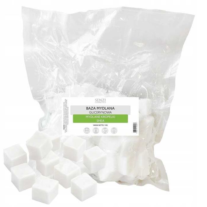 Baza Mydlana MYDLANE KROPELKI Masło Shea Krojona Dla Dzieci 1kg