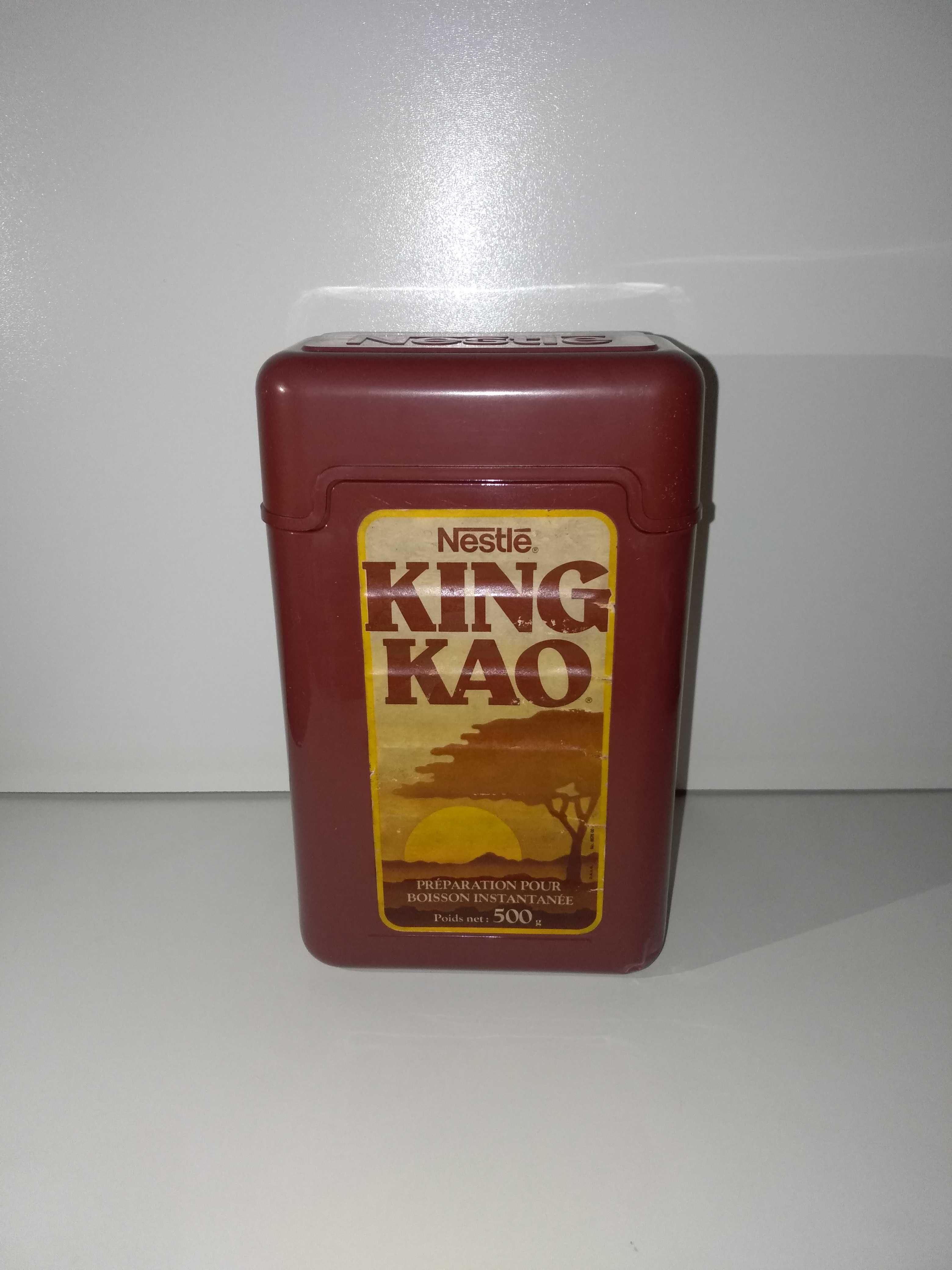 Unikatowe opakowanie vintage po kakao Nestle King Kao marzec 1986