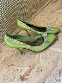 Босоніжки жіночі салатові туфлі розмір 37