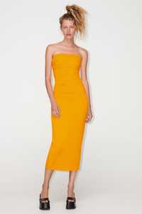 Сукня жовта міді гарна якісна Zara Зара