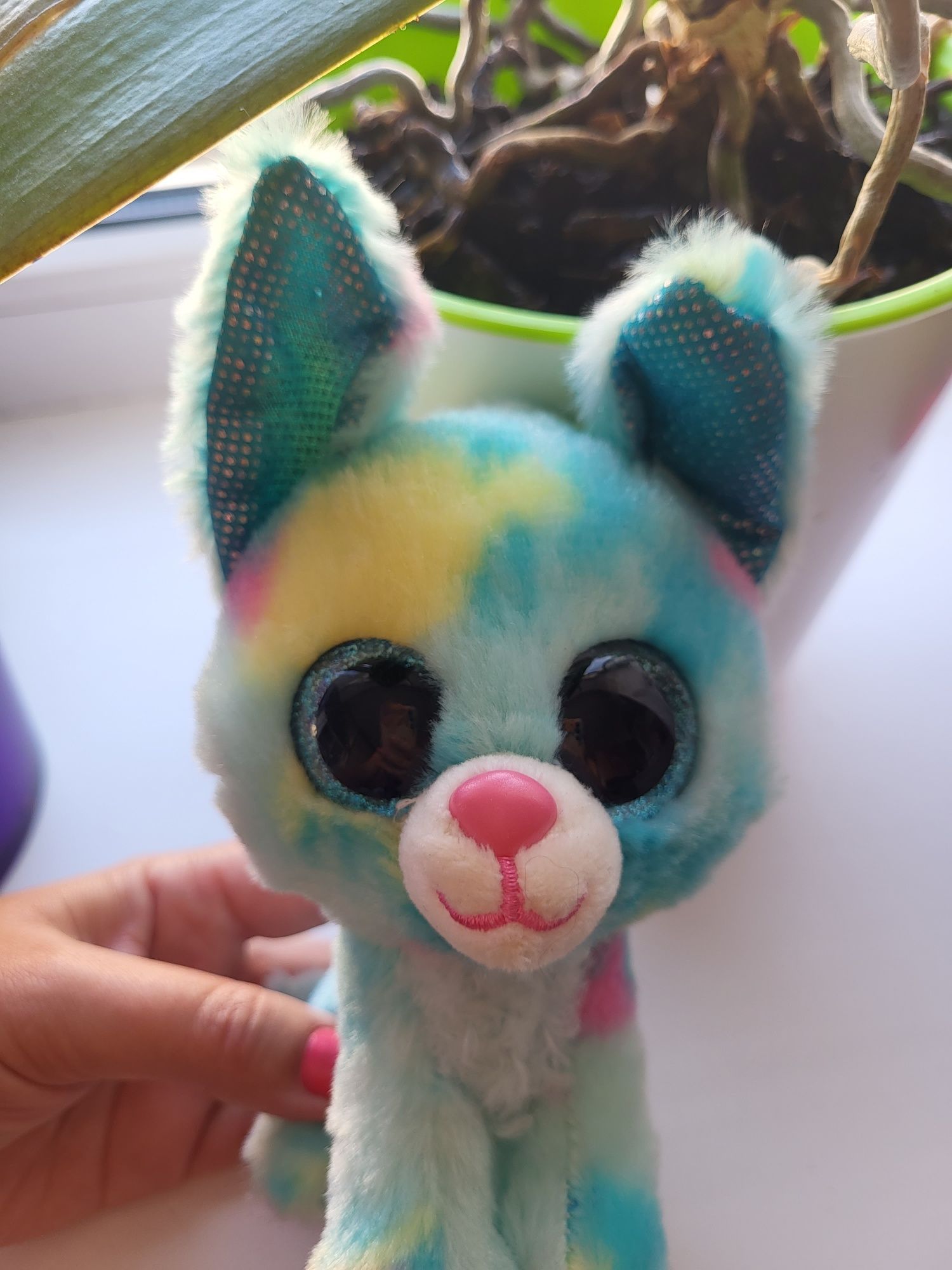 Мягкая игрушка WL Toys «Глазастик Собачка» 17 см на липучке присоске