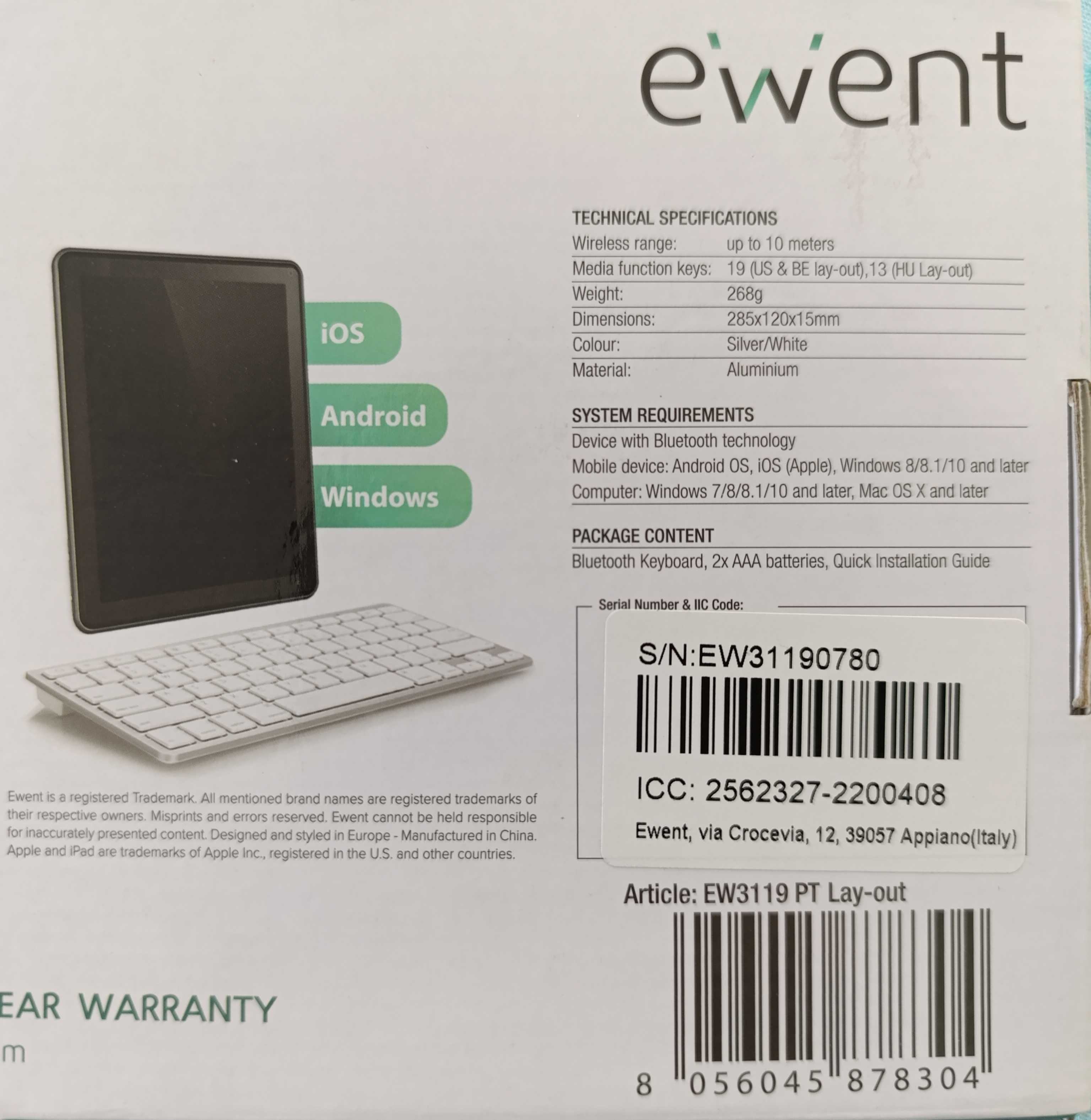 Teclado Bluetooth