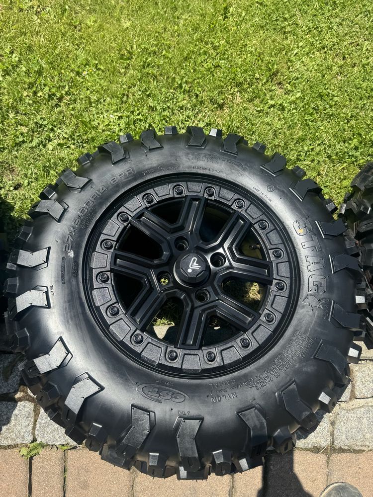 Nowe felgi 14’ 4x110 nowe opony Stag 27x11 R14 i 27x9 R14