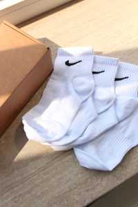 Короткі білі носки nike, носки найк  середні/носки найк/шкарпетки найк