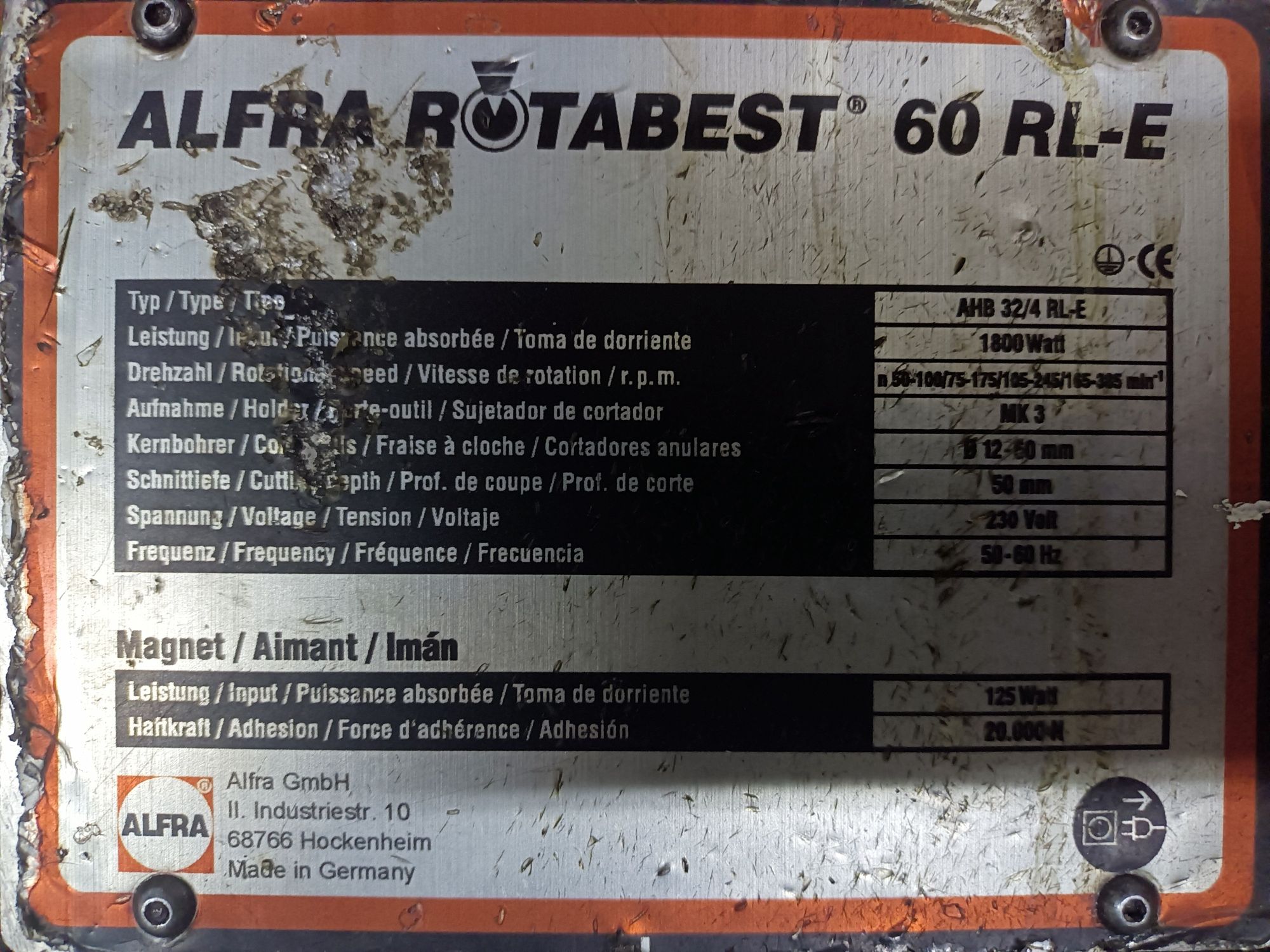 Wiertarka  magnetyczna, gwinciarka Alfra rotabest 60 RL-E.