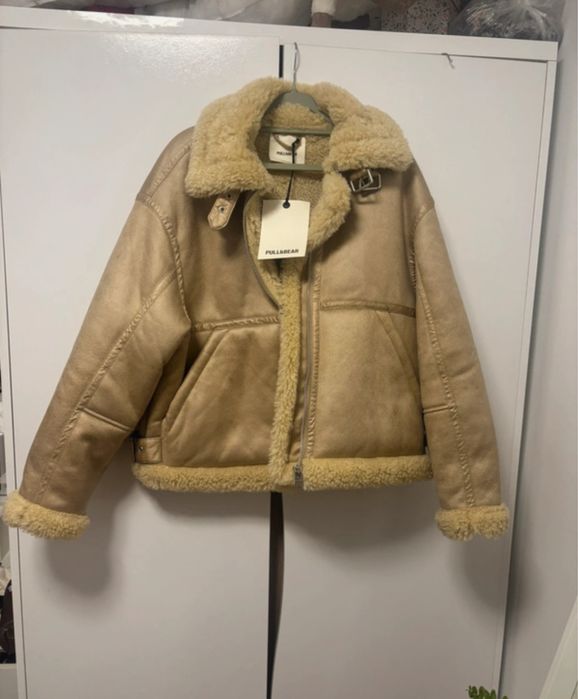 Kurtka zimowa skóra pull & bear