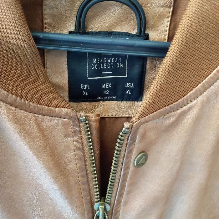 Casaco pele castanho xl bershka