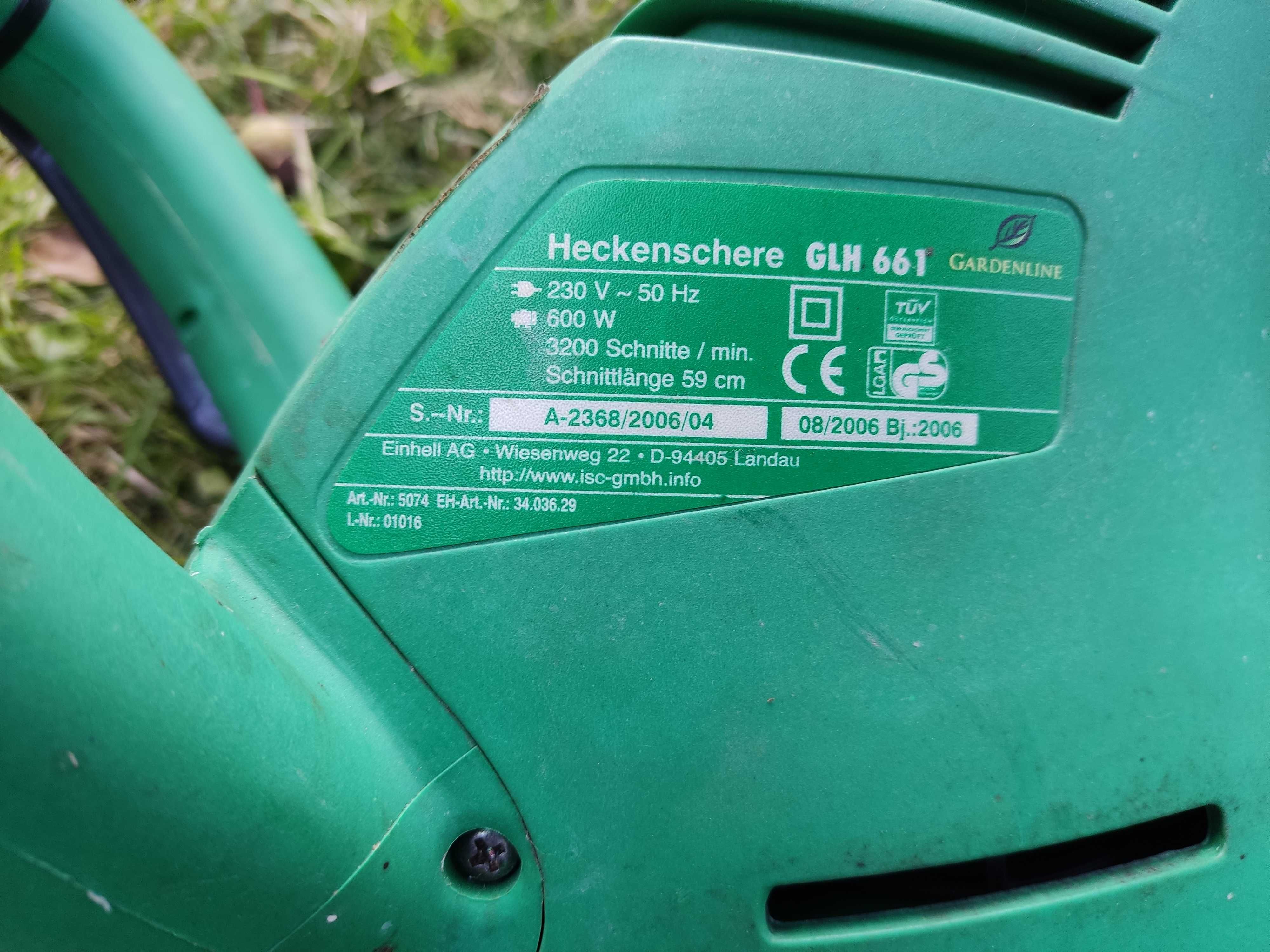 Nożyce elektryczne do żywopłotu Heckenschere GLH 661