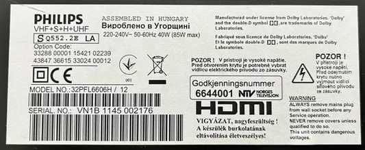 Платы телевизора Philips  32pfl6606h DPS-93BP, S 313929711921 140194