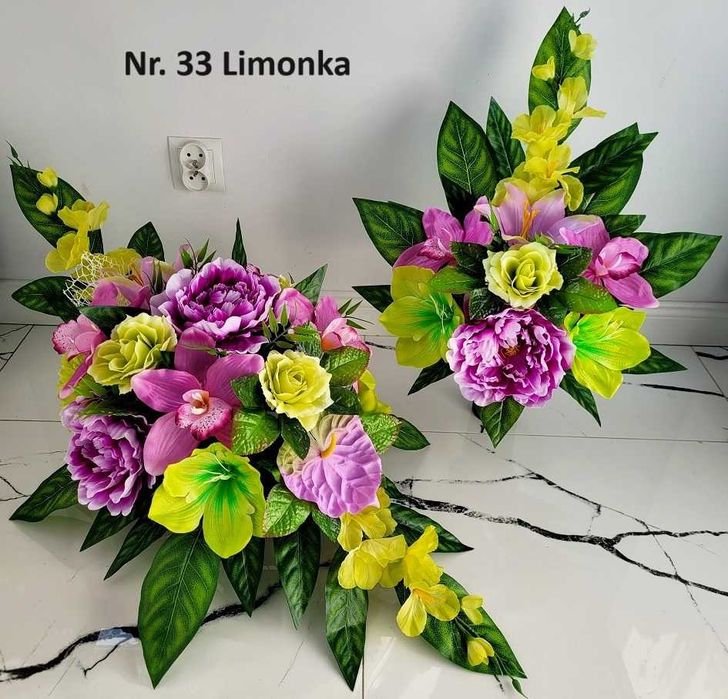 Stroik na grób Cmentarz Kompozycja kwiatowa Wiązanka bukiet kwiaty