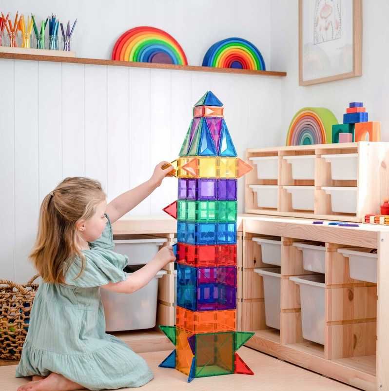 Super Klocki magnetyczne edukacyjne Connetix 102 el zestaw startowy 3+