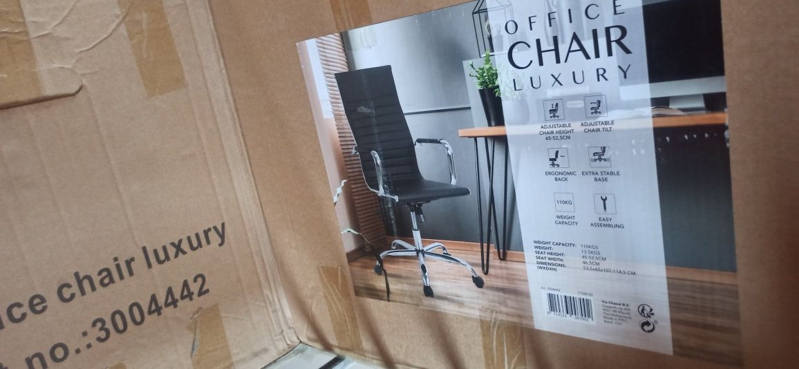 Nowe Zapakowane Fabrycznie Krzesło Biurowe Luxury  Okazja