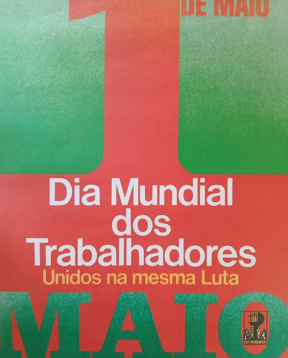 Poster cartaz 1º de maio dia mundial dos trabalhadores
