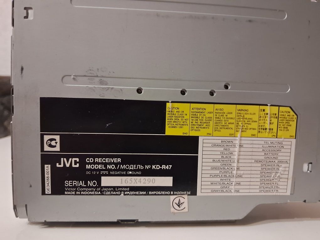 Оригінальна магнітола JVC KD-R47