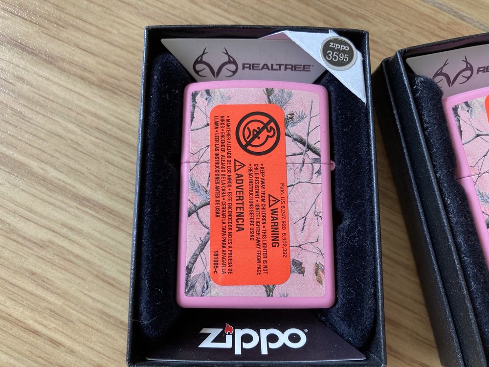 Новая бензиновая зажигалка Zippo 28078 Realtree APC Pink Matte из США