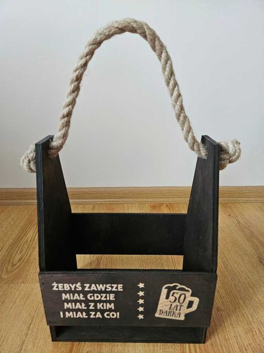 Drewniana skrzynka, nosidełko na piwo - tanio !!!