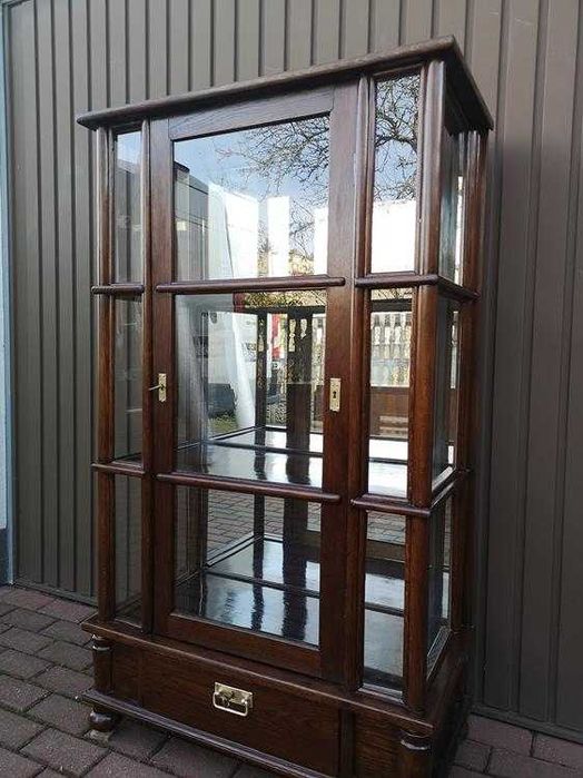 Witryna Serwantka Dębowa Unikat Politura Stara Antyk Po Renowacji