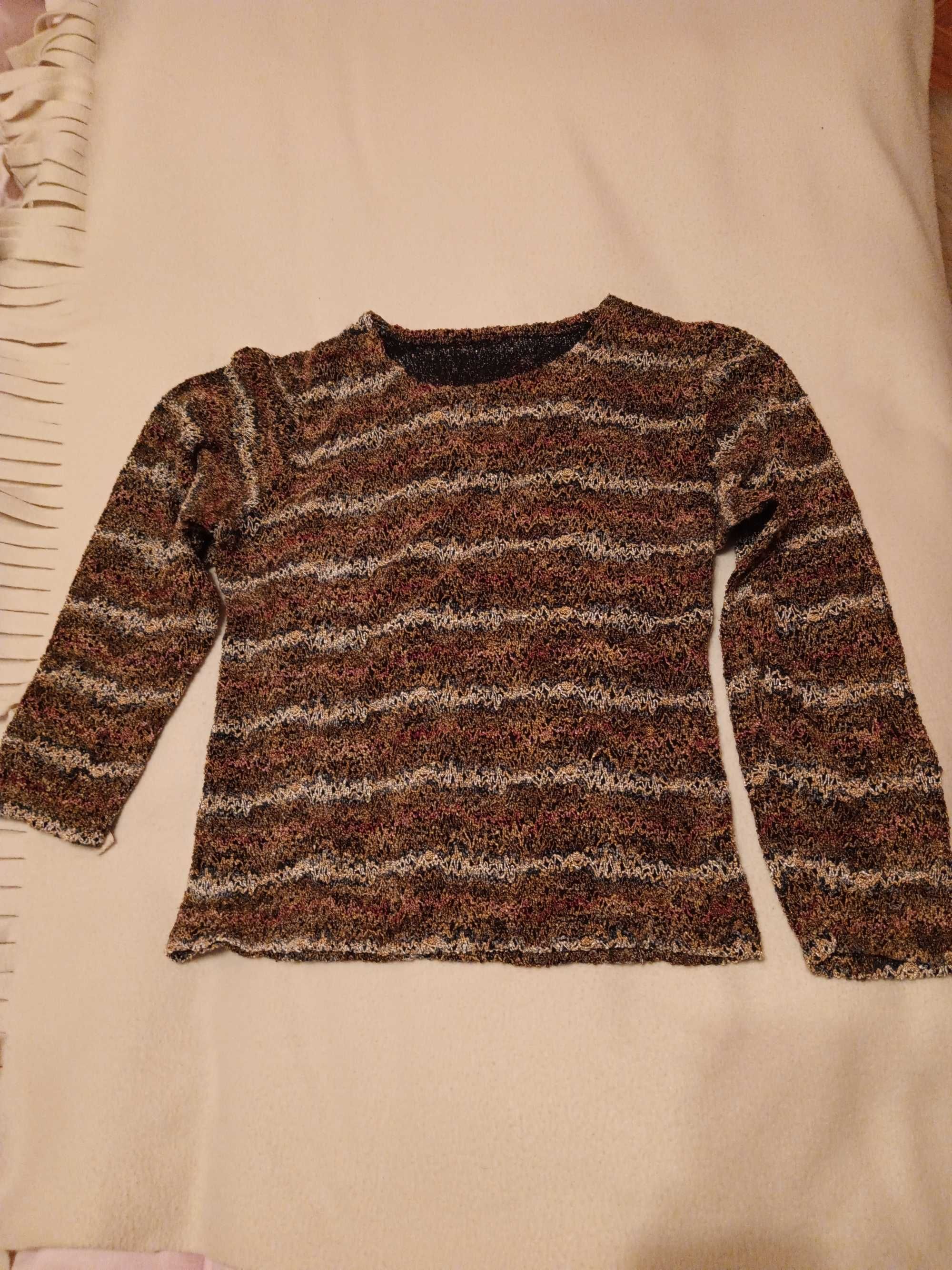 Bluzka damska sweterek w jesiennych barwach M/l