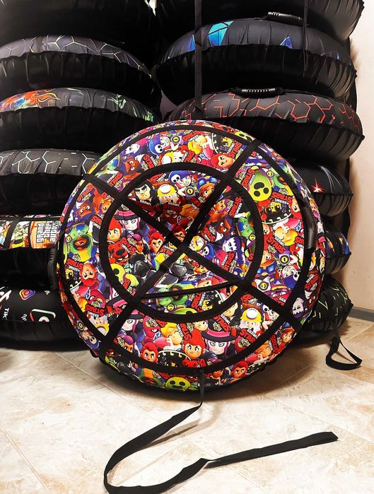 +Міцний тюбінг тюбинг 100 120 ватрушка санки таблетка плюшка надувний