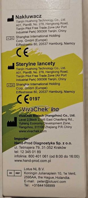 glukometr do monitorowania stęzenia poziomu glukozy vivachek ino
