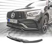SPOILER FRONTAL LIP MERCEDES GLC X253 19-22 LOOK AMG PRETO BRILHANTE