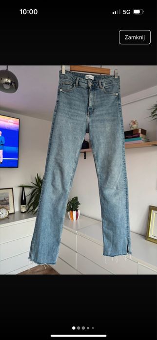 Spodnie Zara jeans niebieski