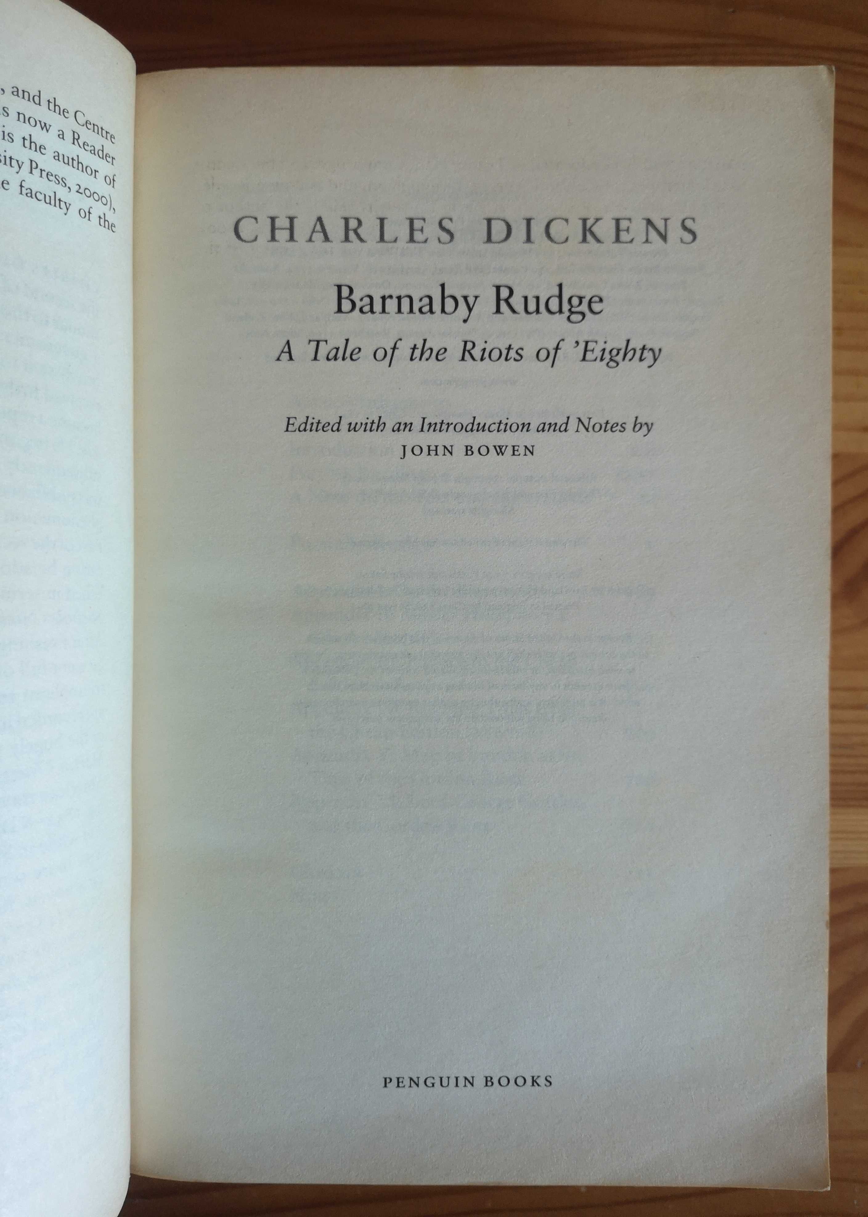 "Barnaby Rudge" de Charles Dickens