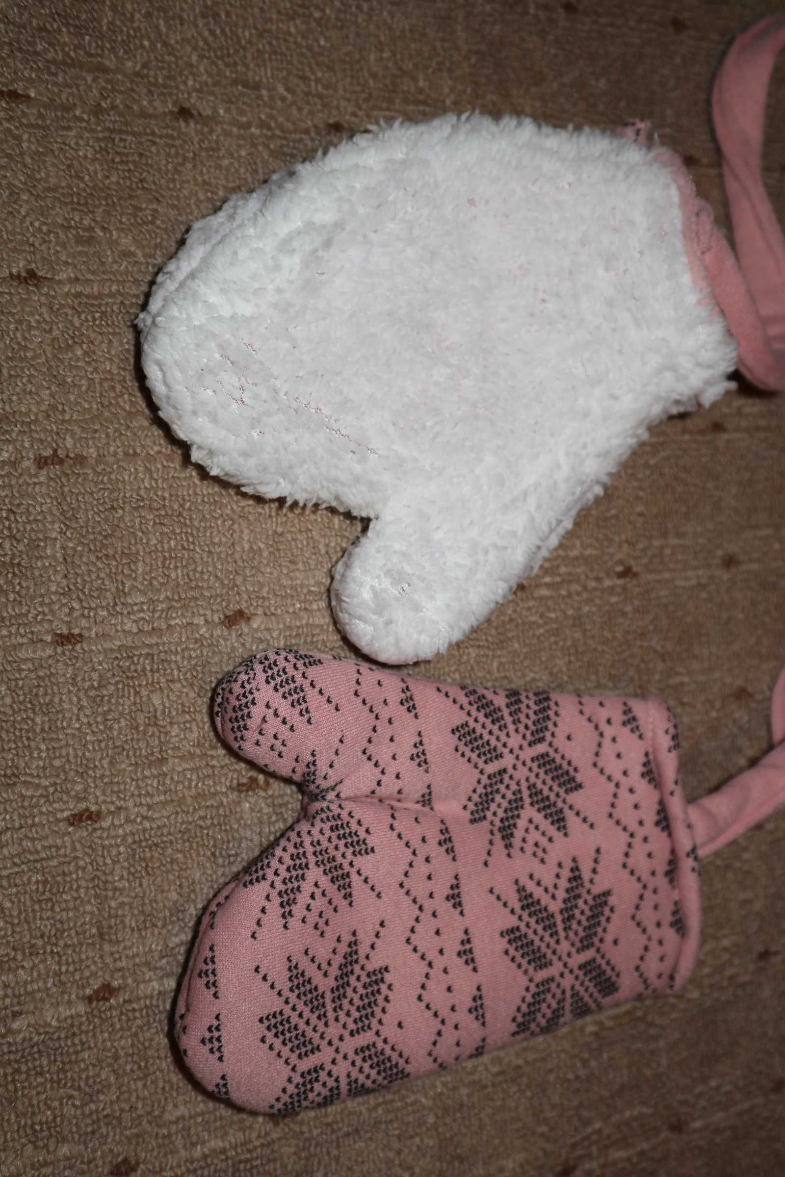 Зимові рукавиці варежки на шнурочку Зимние перчатки