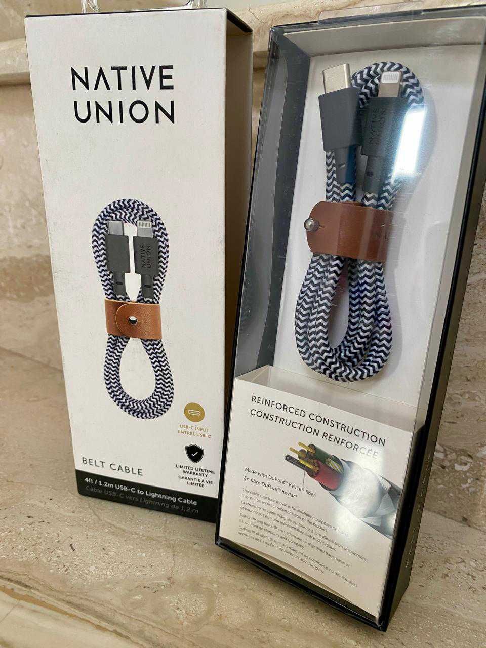 кабель Native Union оригінал - Belt cable - type-c - lightning -1.2 m