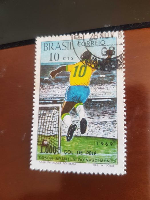 Selo do Brasil Comemorativo dos 1000 Golos do Pelé