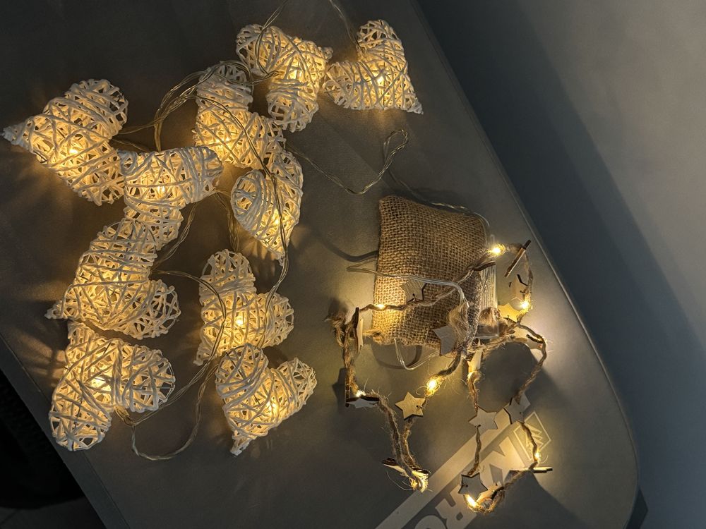 Lampki dekoracyjne serca boho gwiazdki