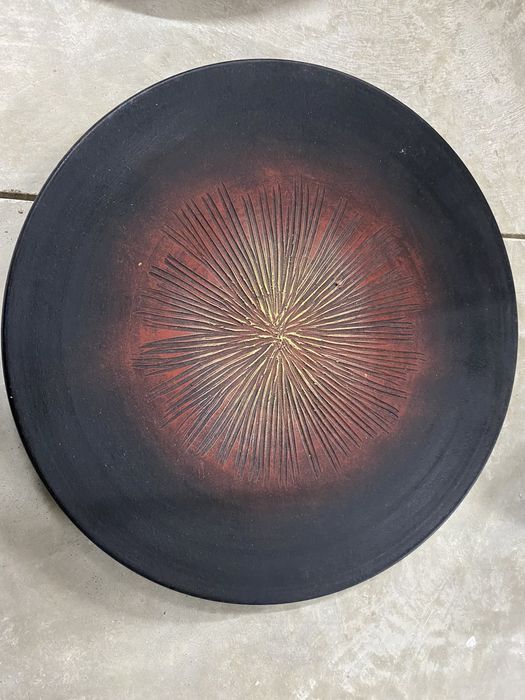 Prato decorativo pintado mão