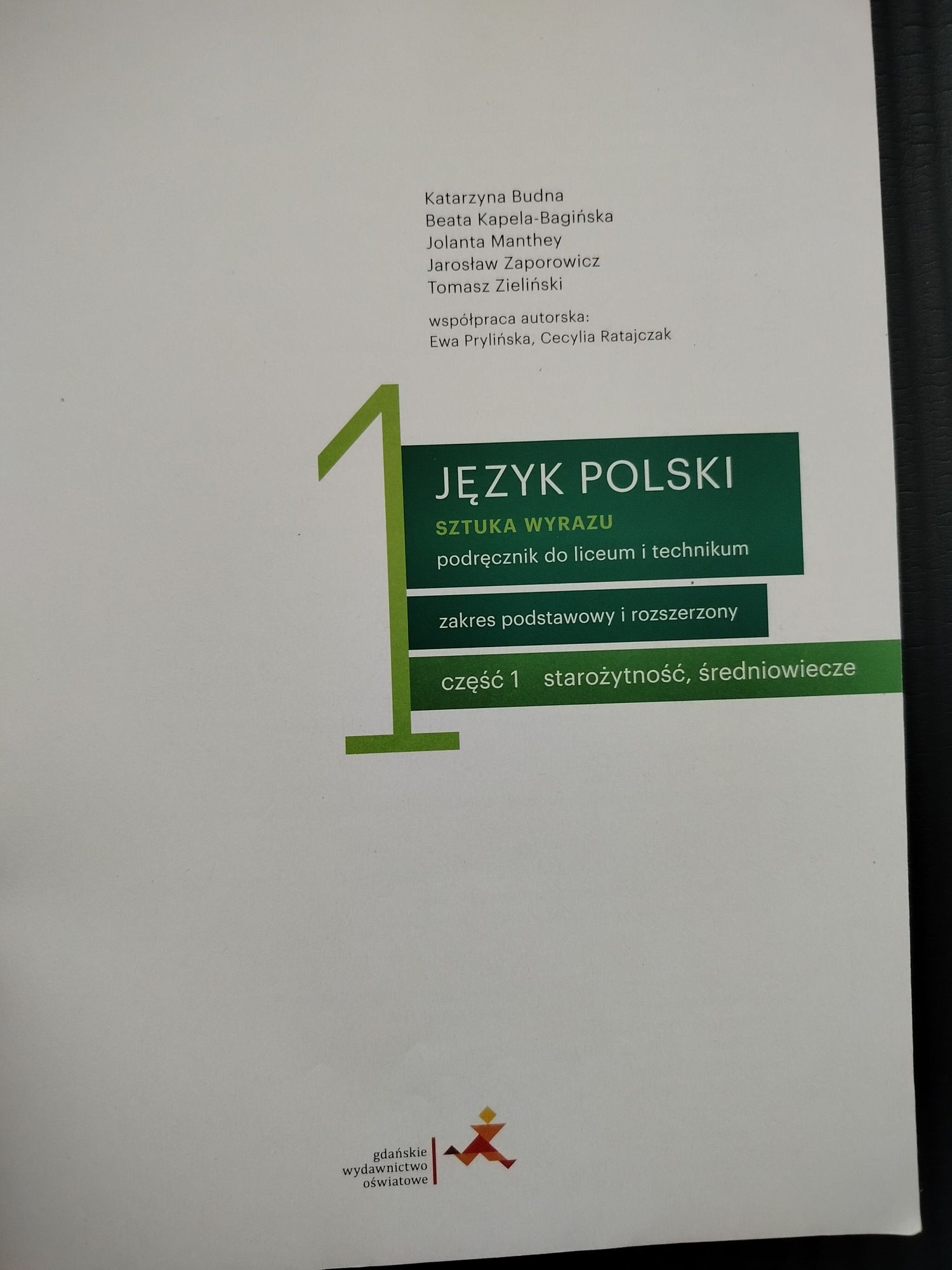 Podręcznik od polskiego dla klasy 1 liceum i technikum