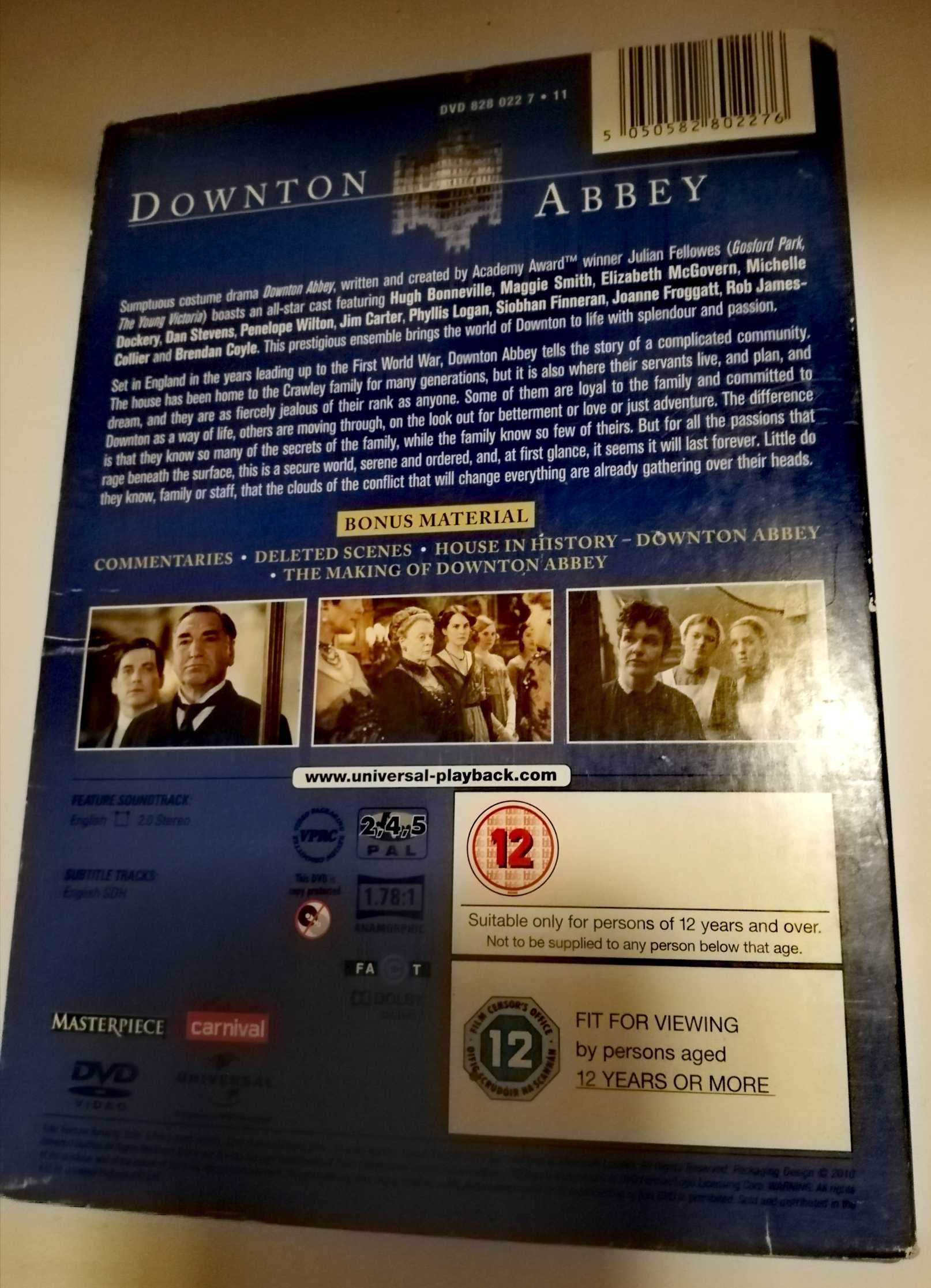 Downton Abbey sezon 1 serial ANG 3 dvd, materiały dodatkowe