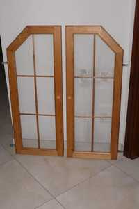 Sosnowe drewniane drzwi witryna szafa rustic vintage country