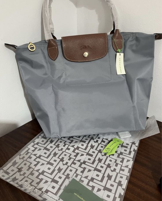 Mala Longchamp Cinzenta L