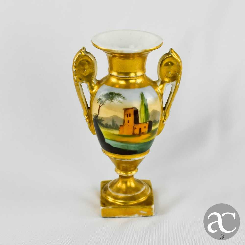 Jarra / Urna / Ânfora em porcelana Francesa, estilo Império, séc. XIX